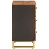 vidaXL Bedside Cabinet Brown and Black 50x33x60 cm Solid Wood Mango