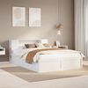 vidaXL Bed Frame without Mattress White 120x190 cm Small Double Solid Wood Pine