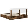 vidaXL Storage Bed with Drawer Smoked Oak 180 x 200 cm Engineered Wood