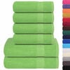 vidaXL 6 Piece Towel Set "FROGN" Apple Green 100% Cotton