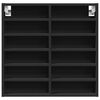 vidaXL Vitrine Cabinet Black 60x8.5x58 cm Engineered Wood