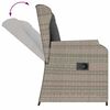 vidaXL Garden Bench with Cushion 2 pcs Light grey Poly rattan