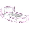 vidaXL Bed frame Brown and dark grey 80 x 200 cm Solid pine wood