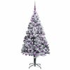 vidaXL Artificial Christmas Tree with 300 LEDs with Stand White 180 cm