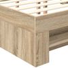 vidaXL Bed Frame Sonoma Oak 140 x 200 cm Engineered Wood