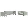 vidaXL Living Room Couch 3 pcs Light Grey Velvet