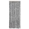 vidaXL Fly Curtain Grey and Black and White 56x185 cm Chenille