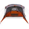 vidaXL Camping Tent with Porch 4-Person Orange Waterproof