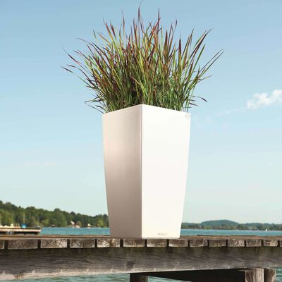 LECHUZA Planter Cubico Color 30 ALL-IN-ONE White 13130