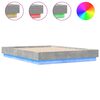 vidaXL Bed Frame with LED without Mattress Concrete Grey 135x190 cm Double