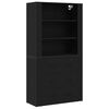 vidaXL Highboard Black Oak 80 x 33 x 150 cm Engineered Wood