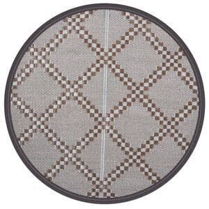 vidaXL Outdoor Carpet ARAKIL Brown &Oslash;120 cm PP