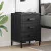 vidaXL Bedside Cabinet Black 36x30x54 cm Solid Pinewood