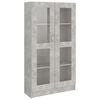 vidaXL Vitrine Cabinet Concrete Grey 82,5x30,5x150 cm Engineered Wood