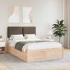 vidaXL Bed Frame with Upholstered Headboard Taupe 120 x 200 cm