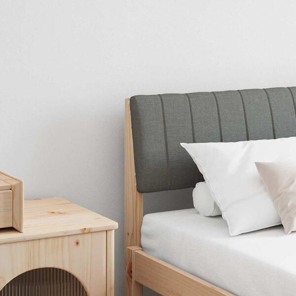 vidaXL Upholstered Headboard Dark Grey 180 cm Solid Pine Wood