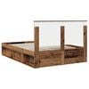 vidaXL Bed Frame with Headboard Old Wood 150 x 200 cm Solid Pine Wood