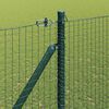 vidaXL Fence Post Green 25 x 1.5 m (25 x 25 mm mesh) Steel