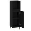 vidaXL Bathroom Cabinet Black 30x30x100 cm Engineered Wood