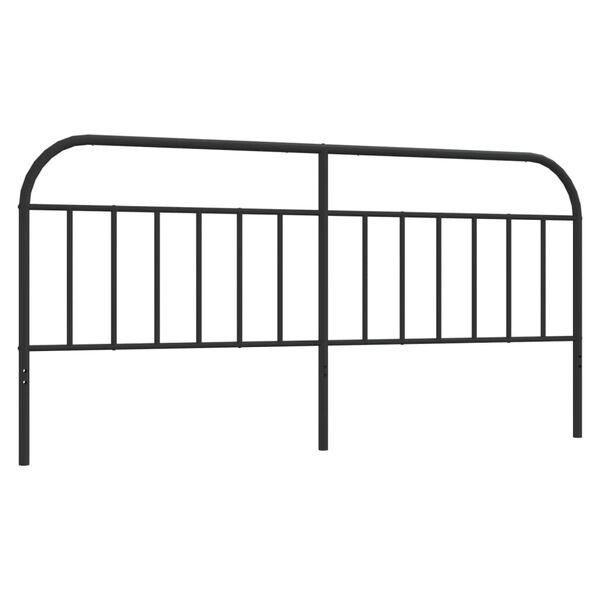 vidaXL Metal Replace Headboard Black 200 cm