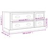 vidaXL TV Cabinet White 100x35.5x45 cm Engineered Wood