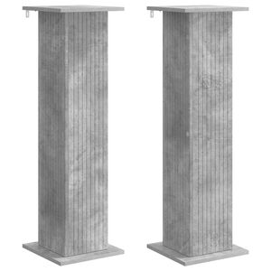 vidaXL Plant Stand 2 pcs Concrete Grey 30.5 x 30 x 100.5 cm