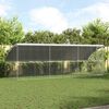 vidaXL Dog Kennel 3 pcs Silver 6 x 2 x 2 m Galvanised steel