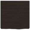 vidaXL Bathroom Countertop Dark Brown 40x40x(2-6) cm Treated Solid Wood