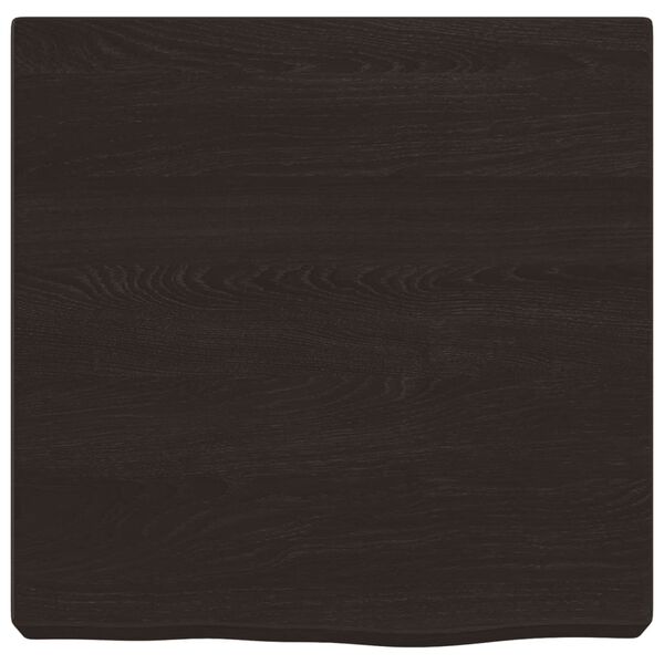 vidaXL Bathroom Countertop Dark Brown 40x40x(2-6) cm Treated Solid Wood