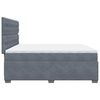 vidaXL Box Spring Bed with Mattress Dark Grey 200x200 cm Velvet