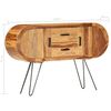 vidaXL Sideboard 118x28x75 cm Solid Acacia Wood
