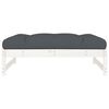 vidaXL Garden Footstool White 120x80 cm Solid Wood Pine