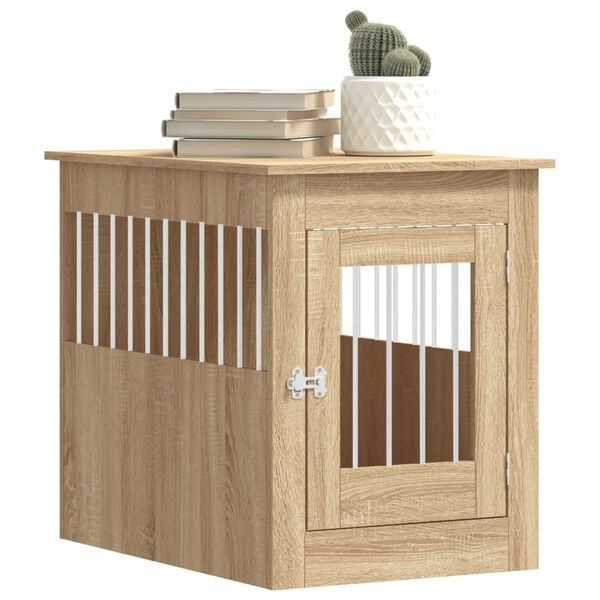 vidaXL Dog Crate Furniture Sonoma Oak 55x80x68 cm Engineered Wood