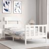 vidaXL Bed Frame without Mattress White 90x200 cm Solid Wood Pine