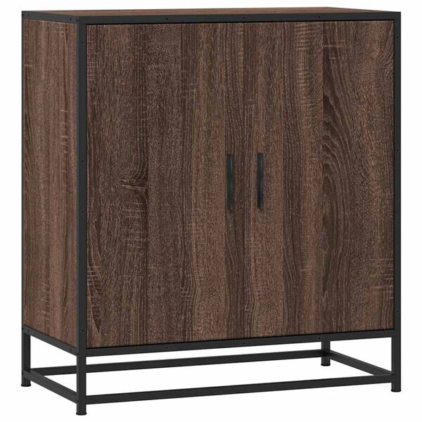 vidaXL Sideboard Brown Oak 68x35x76 cm Engineered Wood and Metal