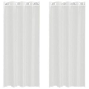 vidaXL Voile Curtains with Grommets 2 pcs White