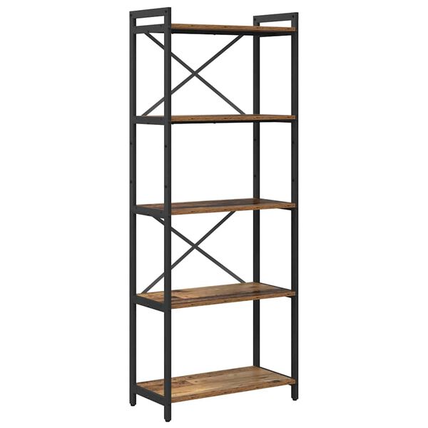 vidaXL Bookshelf Old wood 60 x 30 x 155 cm Engineered Wood