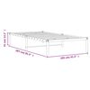 vidaXL Metal Bed Frame without Mattress White 100x200cm
