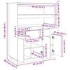 vidaXL Highboard 89x40x116.5 cm Solid Wood Pine