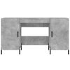 vidaXL Desk Concrete Grey 140x50x75 cm Engineered Wood