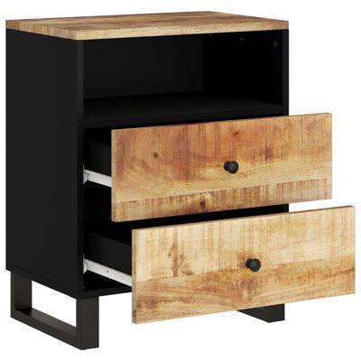 vidaXL Bedside Cabinet 50x33x62 cm Solid Wood Mango&Engineered Wood