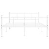 vidaXL Bed Frame without Mattress White Metal 120x200 cm