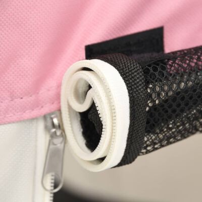 vidaXL Foldable Dog Playpen with Carrying Bag Pink 90x90x58 cm