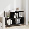 vidaXL Bookcase Black 102x28x77.5 cm Engineered Wood