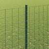vidaXL Fence with Post Green 1.4 x 10 m Steel and PVC