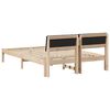 vidaXL Bed frame Brown and black 135 x 190 cm Solid pine wood