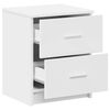 vidaXL Bedside Cabinet with 2 Drawers White 40x36x50 cm