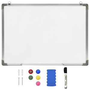 vidaXL Magnetic Dry-erase Whiteboard White 90x60 cm Steel
