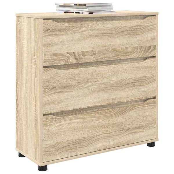 vidaXL Storage Cabinet Sonoma Oak 80 x 31 x 81 cm Engineered Wood