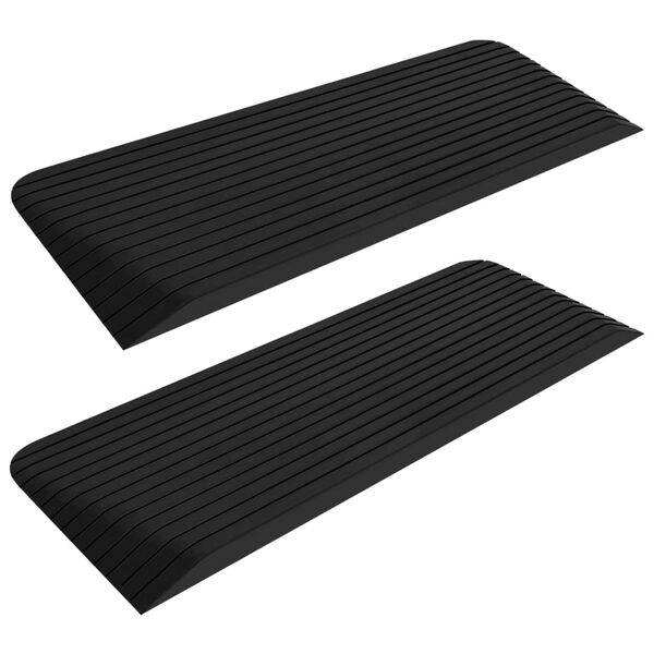 vidaXL Threshold Ramps 2 pcs 110x41x5 cm Rubber